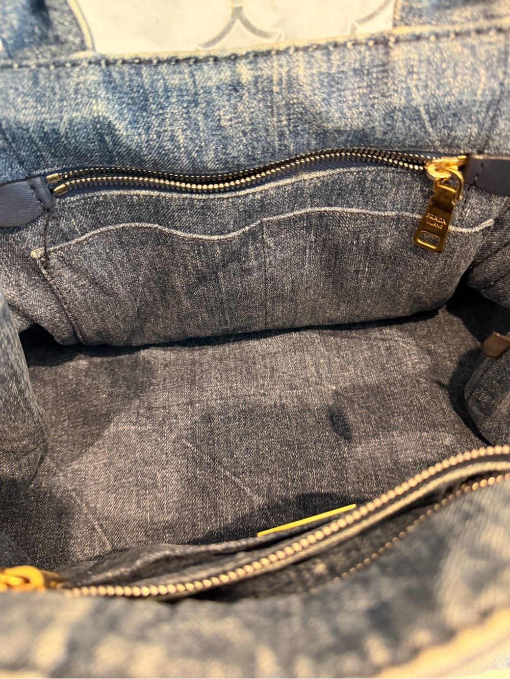 Prada Denim Tote in Washed Blue - Picture 13 of 14